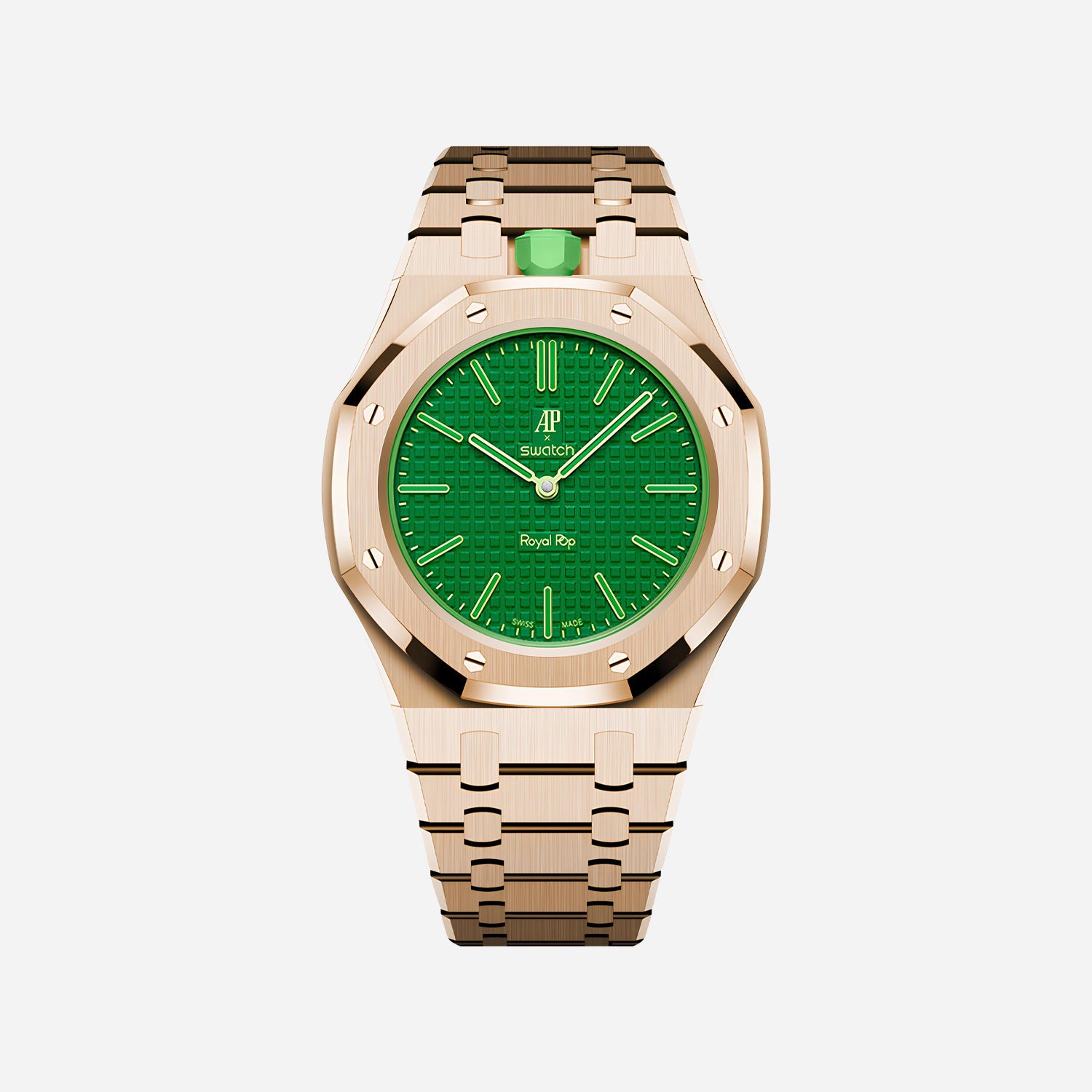 Rose Gold Stainless Steel Bracelet & Case for AP x Swatch Royal Pop