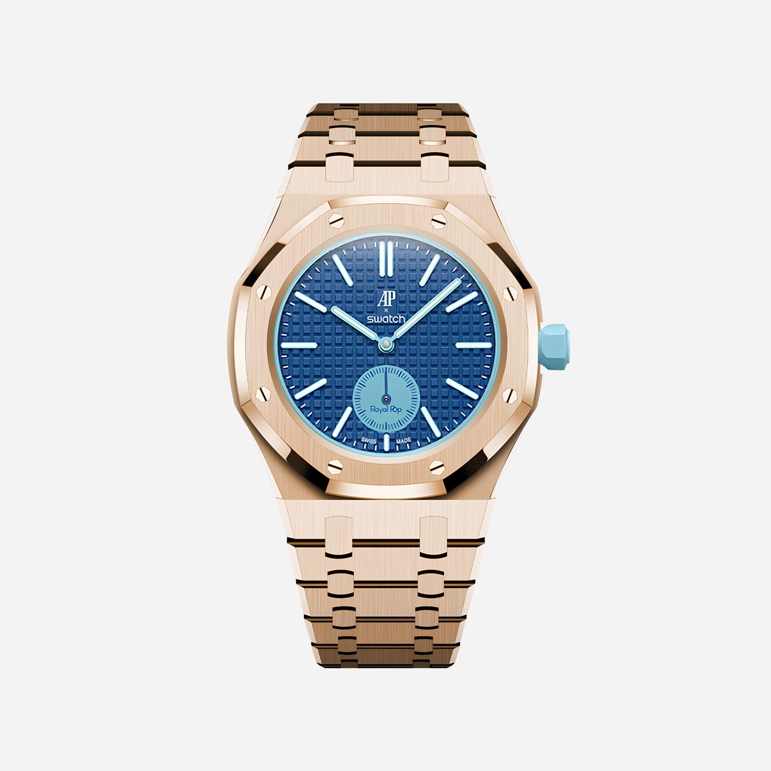 Rose Gold Stainless Steel Bracelet & Case for AP x Swatch Royal Pop