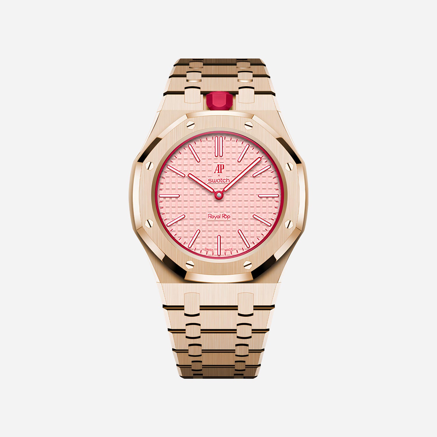 Rose Gold Stainless Steel Bracelet & Case for AP x Swatch Royal Pop