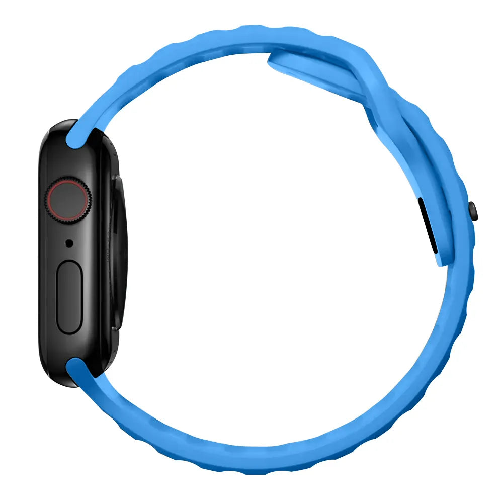 waterproof Apple Watch silicone band#color_electric blue