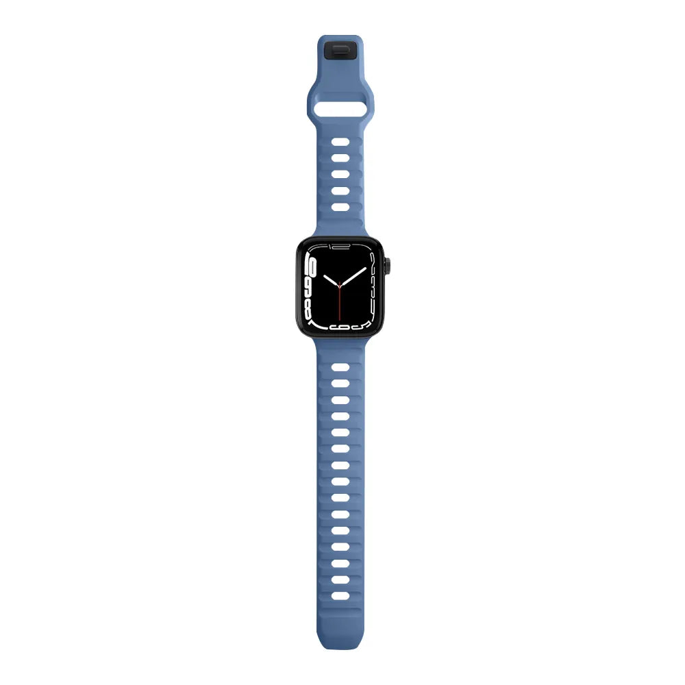 waterproof Apple Watch silicone band#color_blue