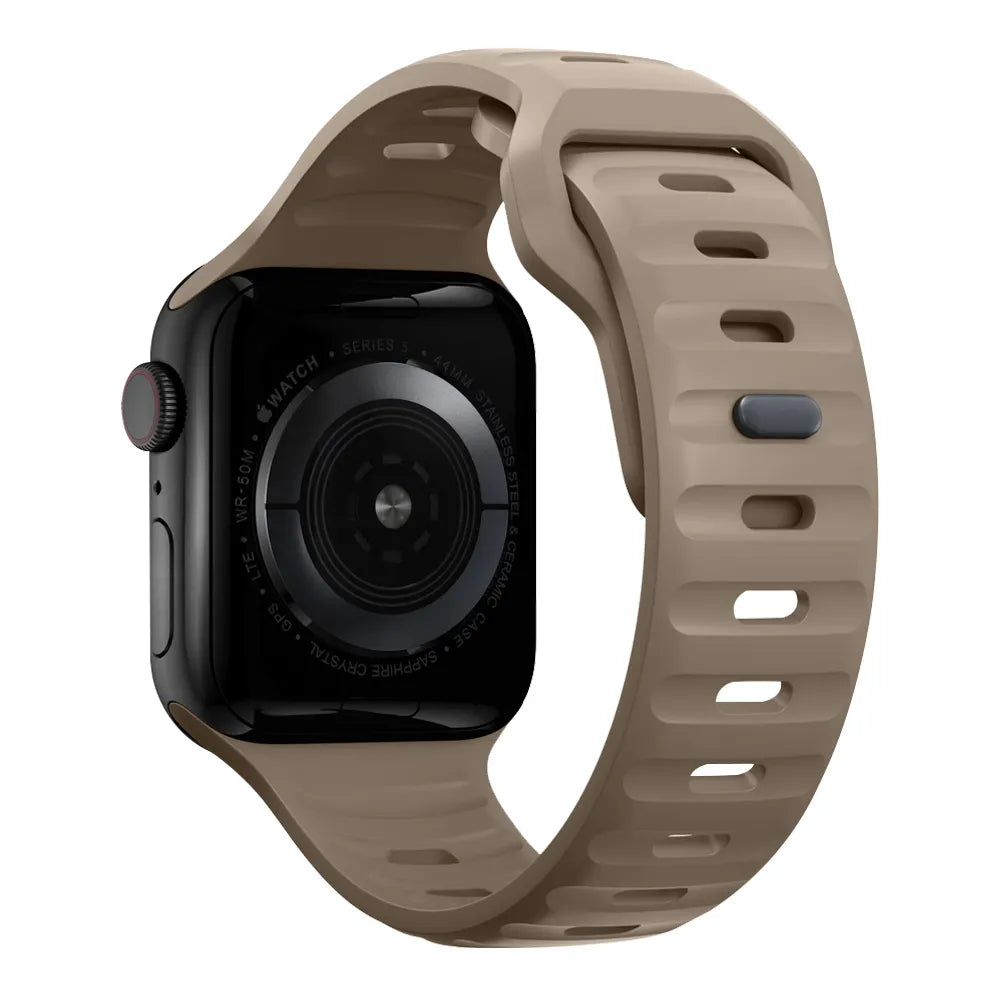 waterproof Apple Watch silicone band#color_dune
