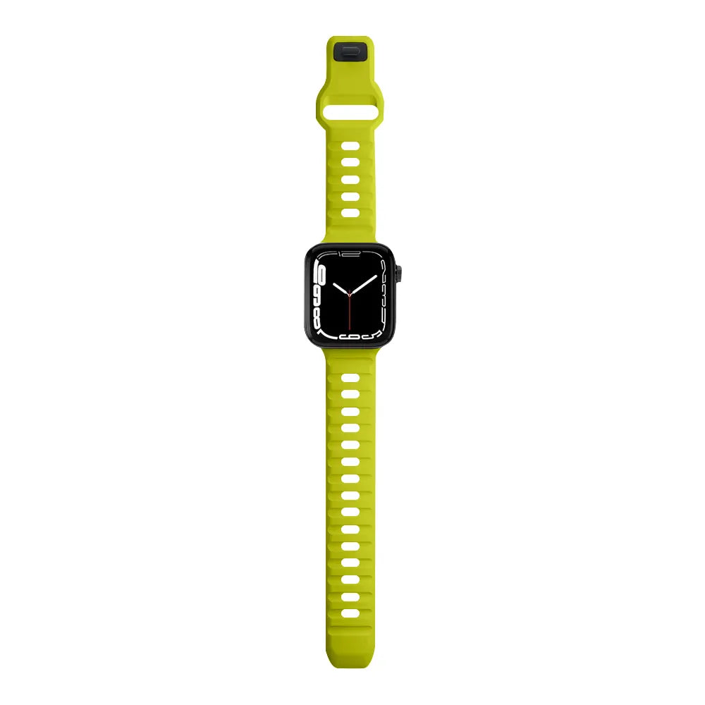 waterproof Apple Watch silicone band#color_fluorescent green