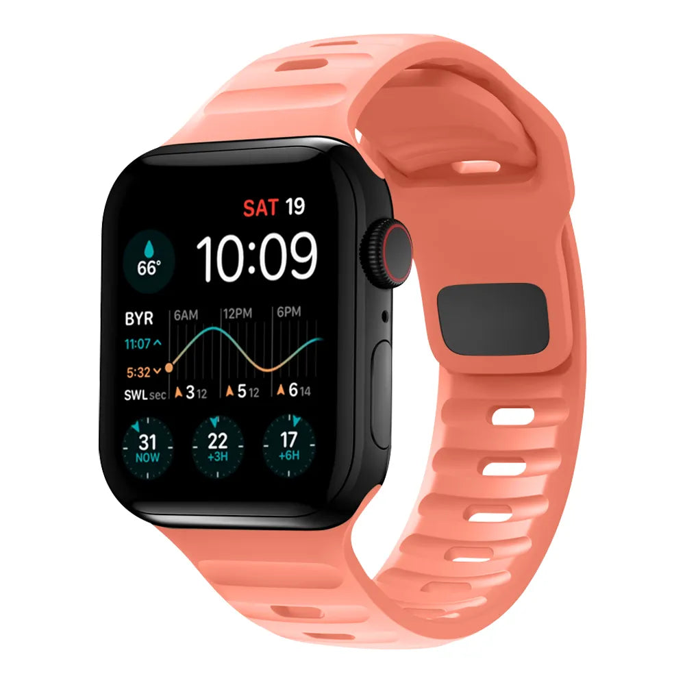 waterproof Apple Watch silicone band#color_pink