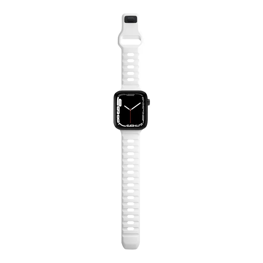 waterproof Apple Watch silicone band#color_white