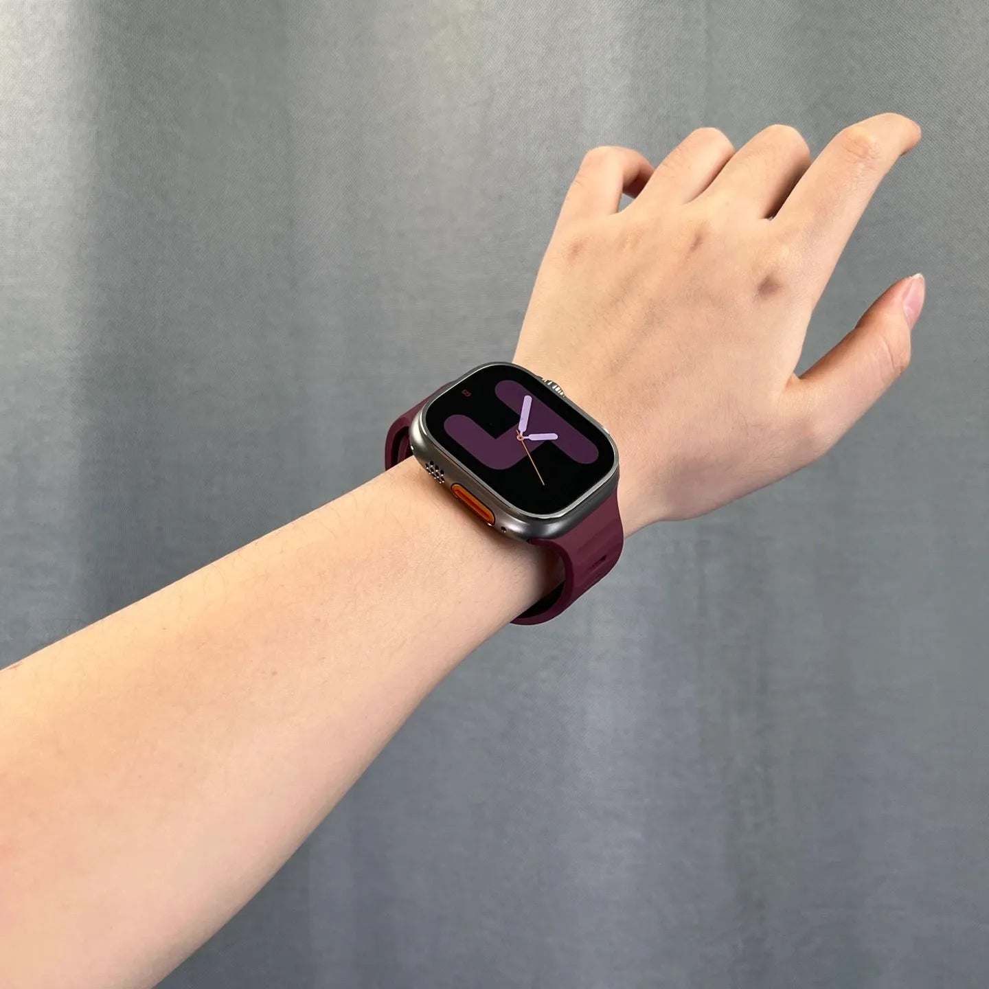 waterproof Apple Watch silicone band#color_wine red