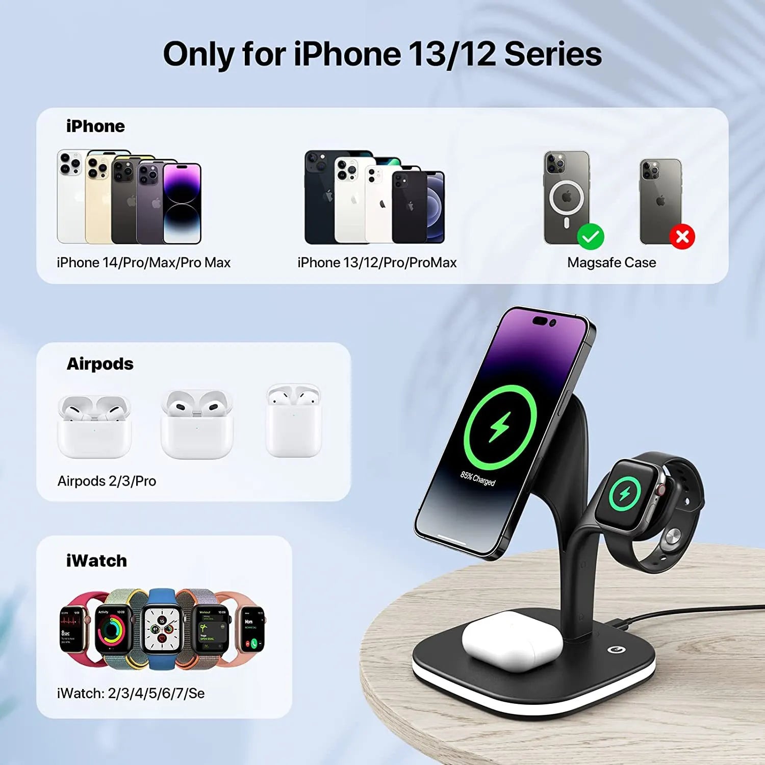 4 in 1 Magnetic wireless charging station