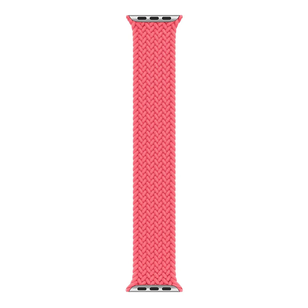 Apple Watch Braided Solo Loop - space gray#color_coral pink