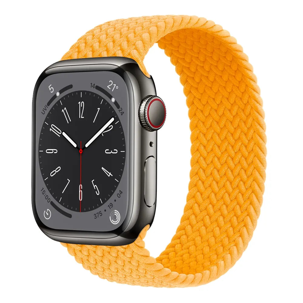 Apple Watch Braided Solo Loop - honey yellow#color_honey yellow