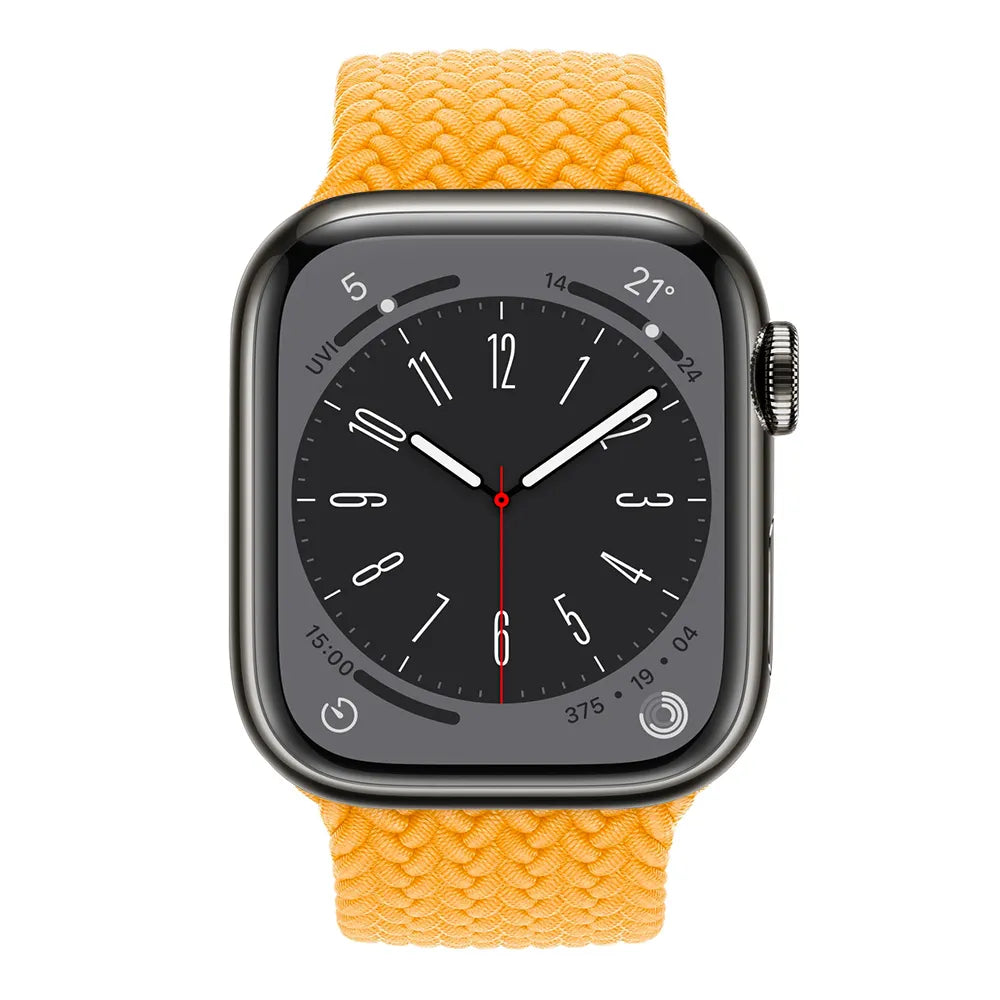 Apple Watch Braided Solo Loop - honey yellow#color_honey yellow