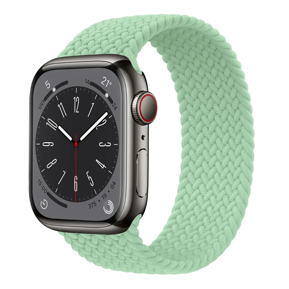 Apple Watch Braided Solo Loop - ice green#color_ice green