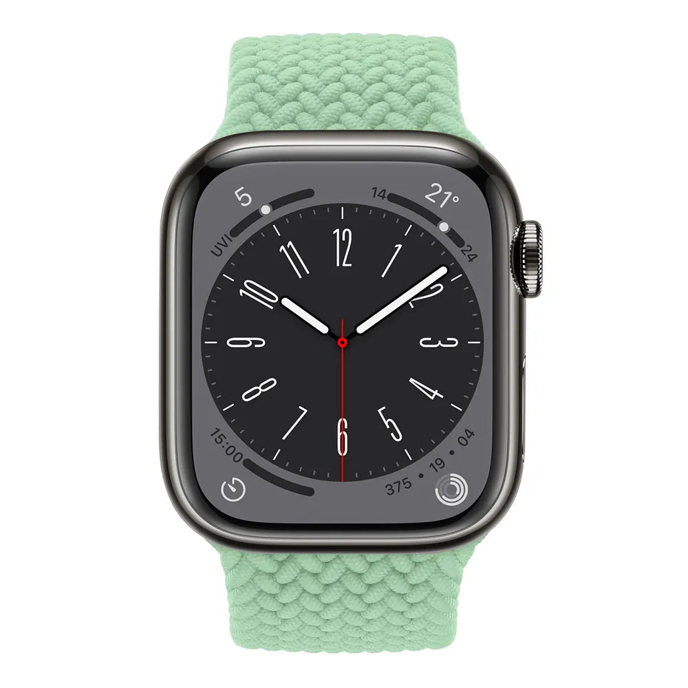 Apple Watch Braided Solo Loop - ice green#color_ice green