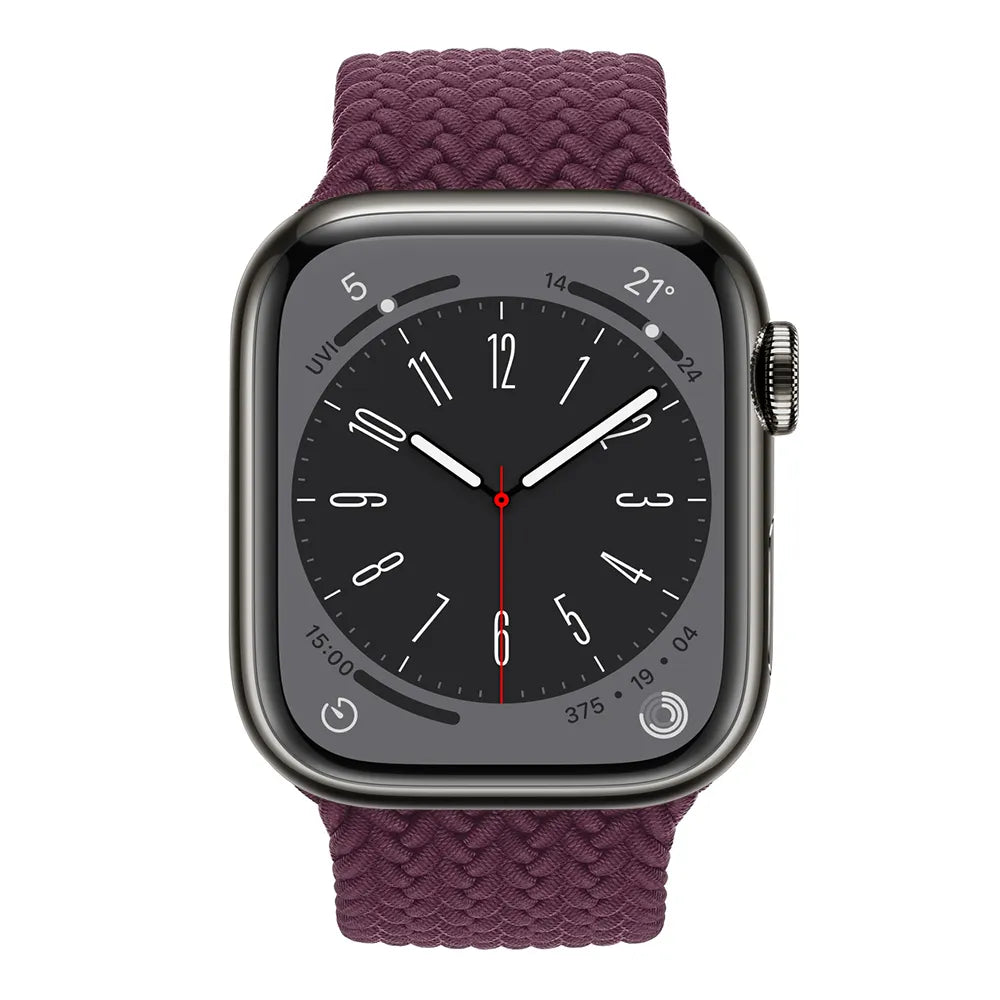 Apple Watch Braided Solo Loop - wine red#color_wine red