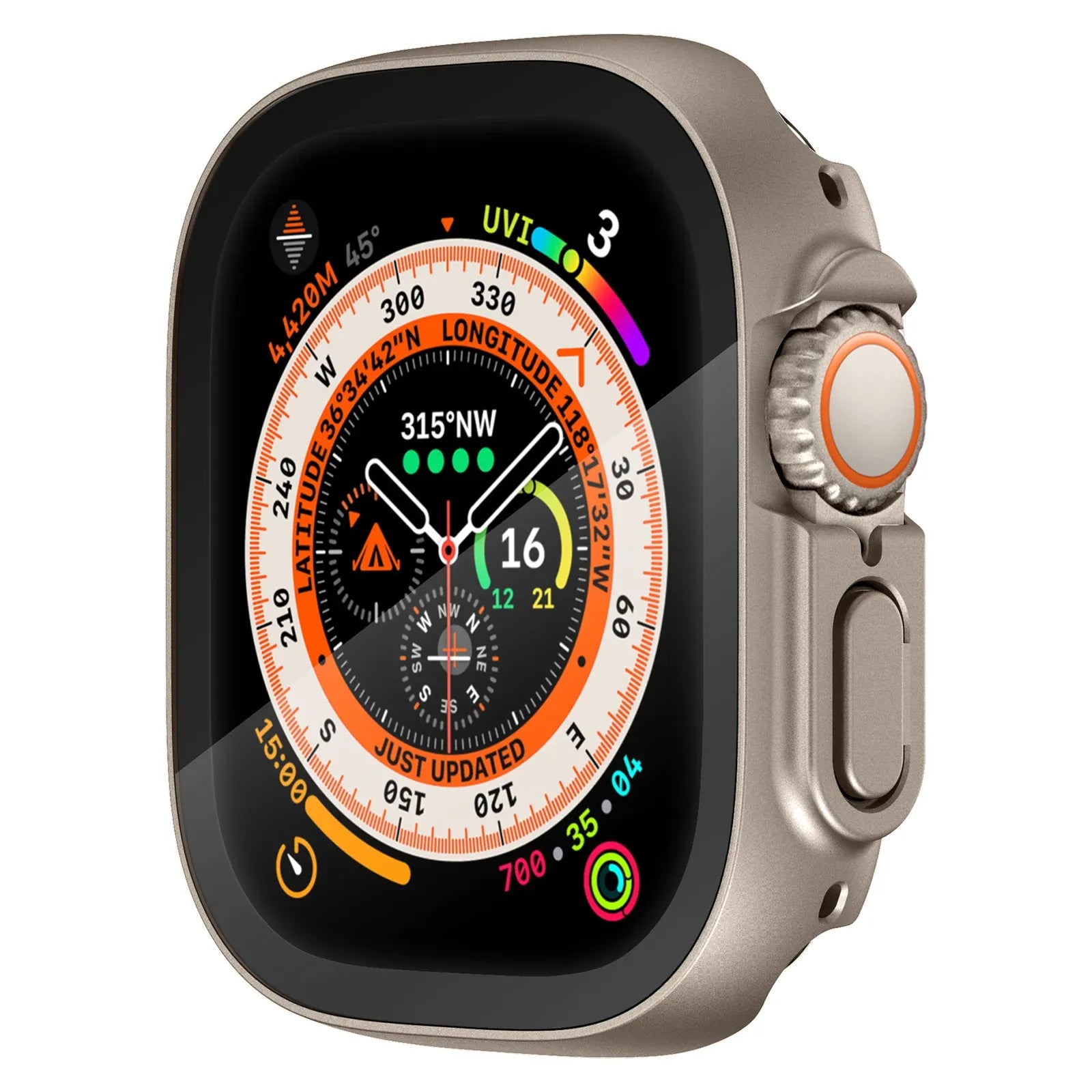 Apple Watch Ultra Screen Protector case - silver#color_silver