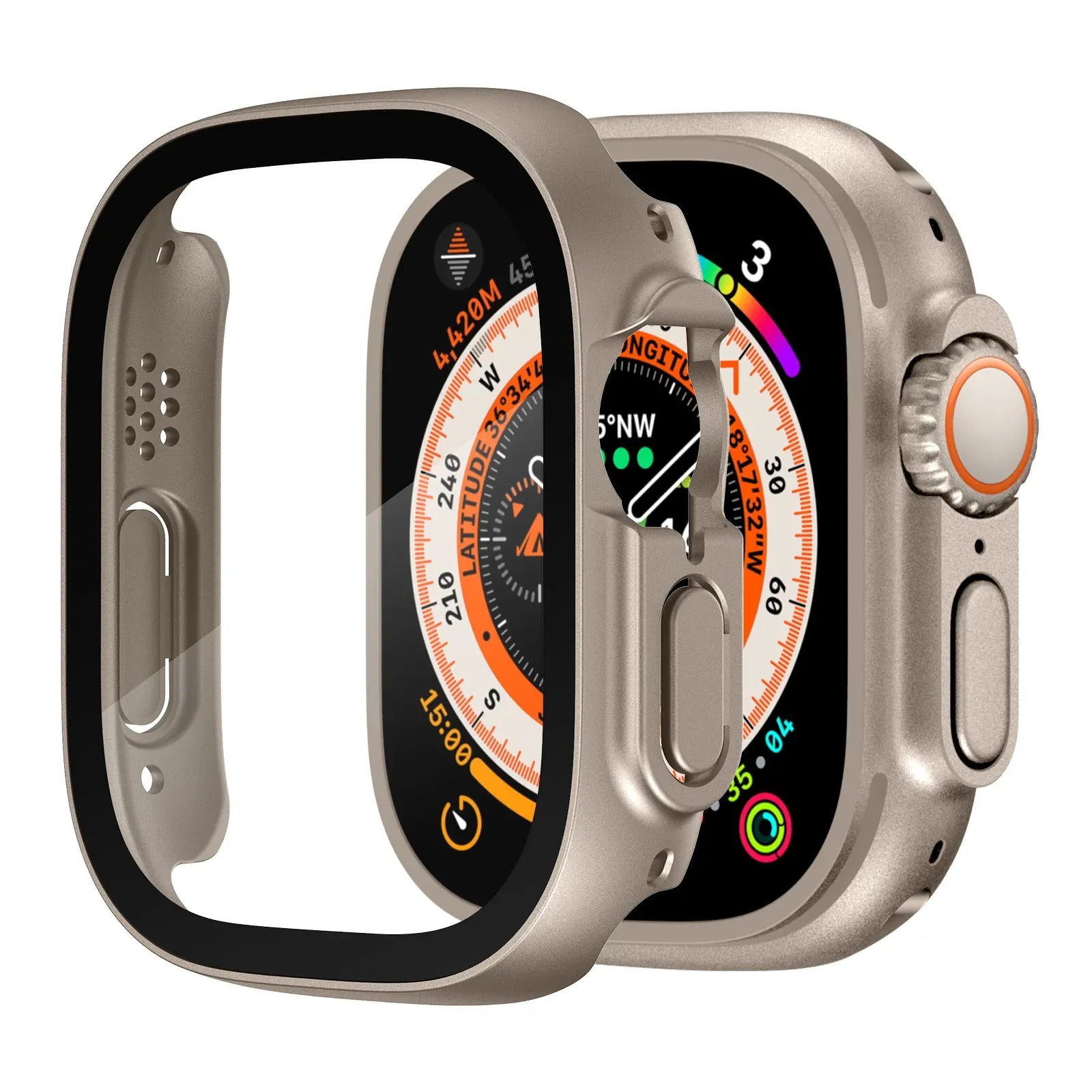 Apple Watch Ultra Screen Protector case - silver#color_silver