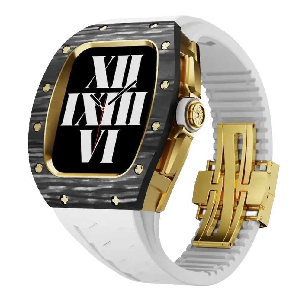 Richard Carbon Fiber Apple Watch Case Retrofit Kit - white#color_white