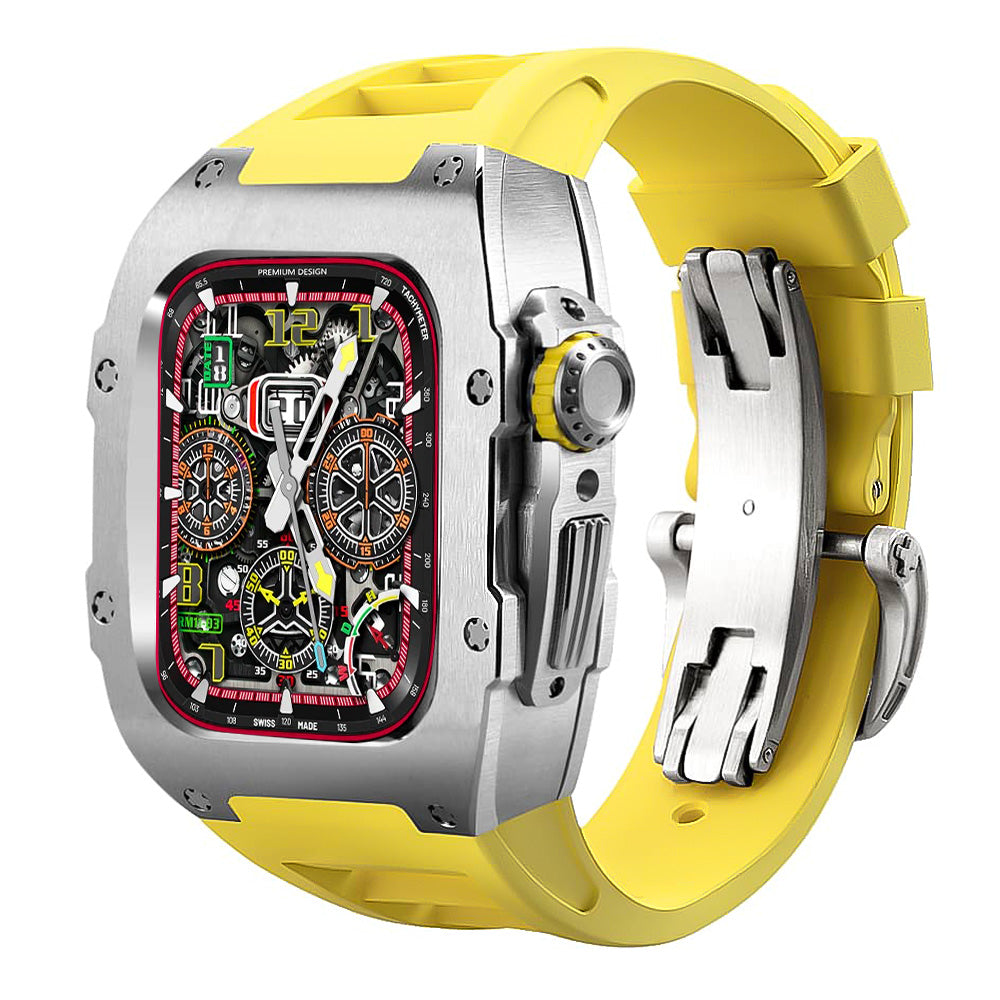 titanium Apple Watch Case retrofit kit - yellow#color_yellow