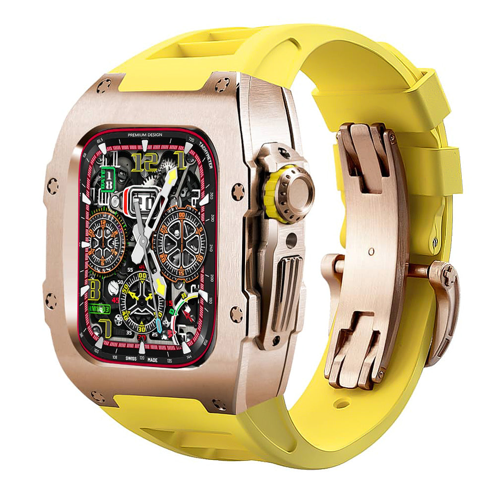 titanium Apple Watch Case retrofit kit - yellow#color_yellow