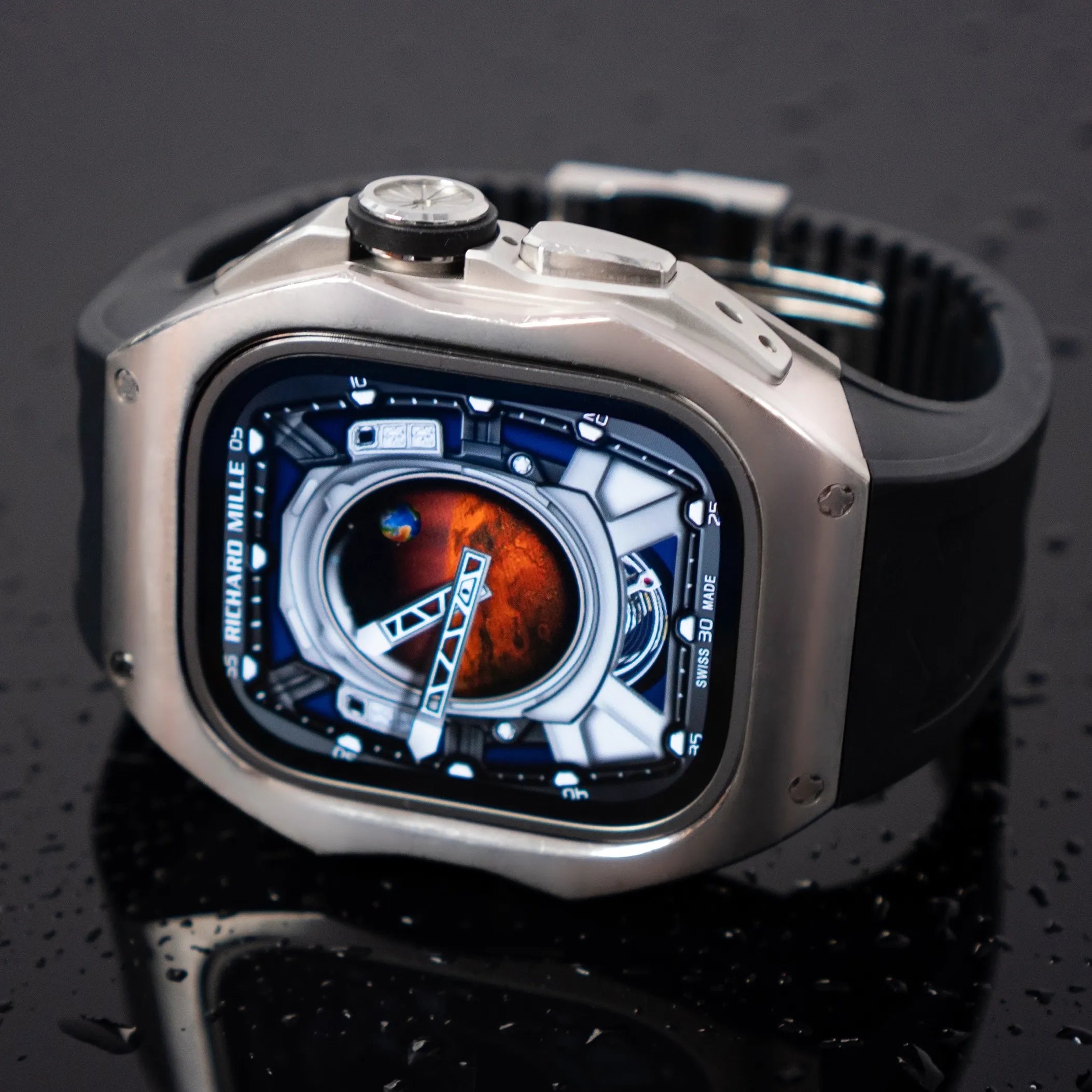 titanium Apple Watch Ultra case retrofit kit