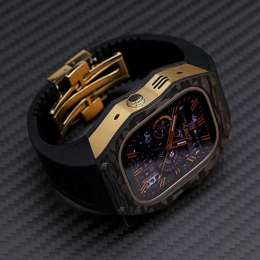 Carbon fiber Apple Watch Ultra case retrofit kit