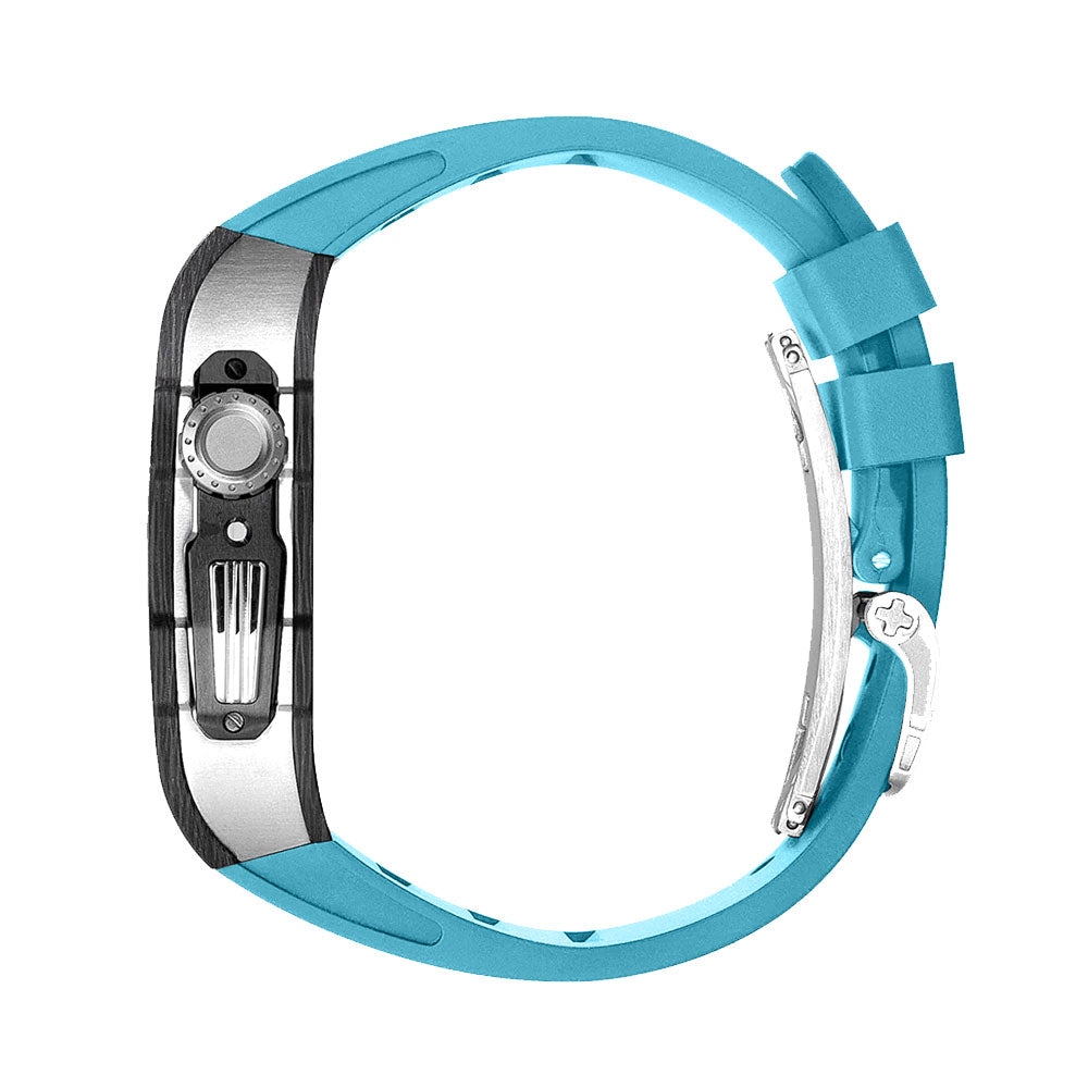 carbon fiber Apple Watch case - blue#color_blue