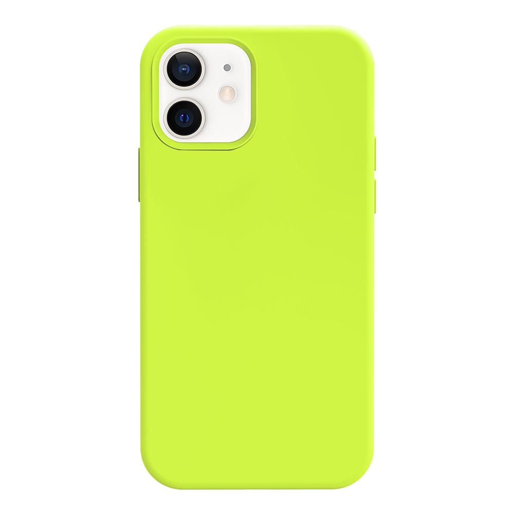 iPhone 12 silicone case - fluorescent yellow#color_fluorescent yellow