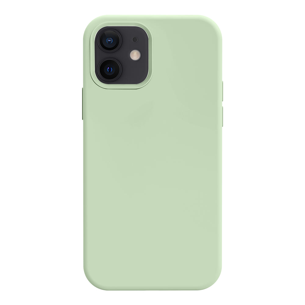 iPhone 12 silicone case - pale green#color_pale green