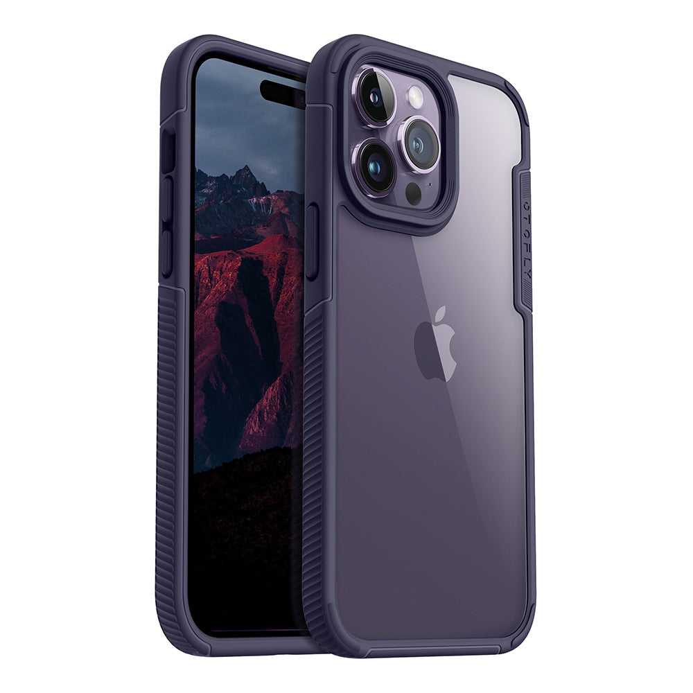 iPhone 14 Pro Max clear case - deep purple