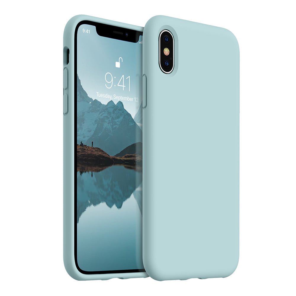 iPhone XS Max silicone case - mint green#color_mint green