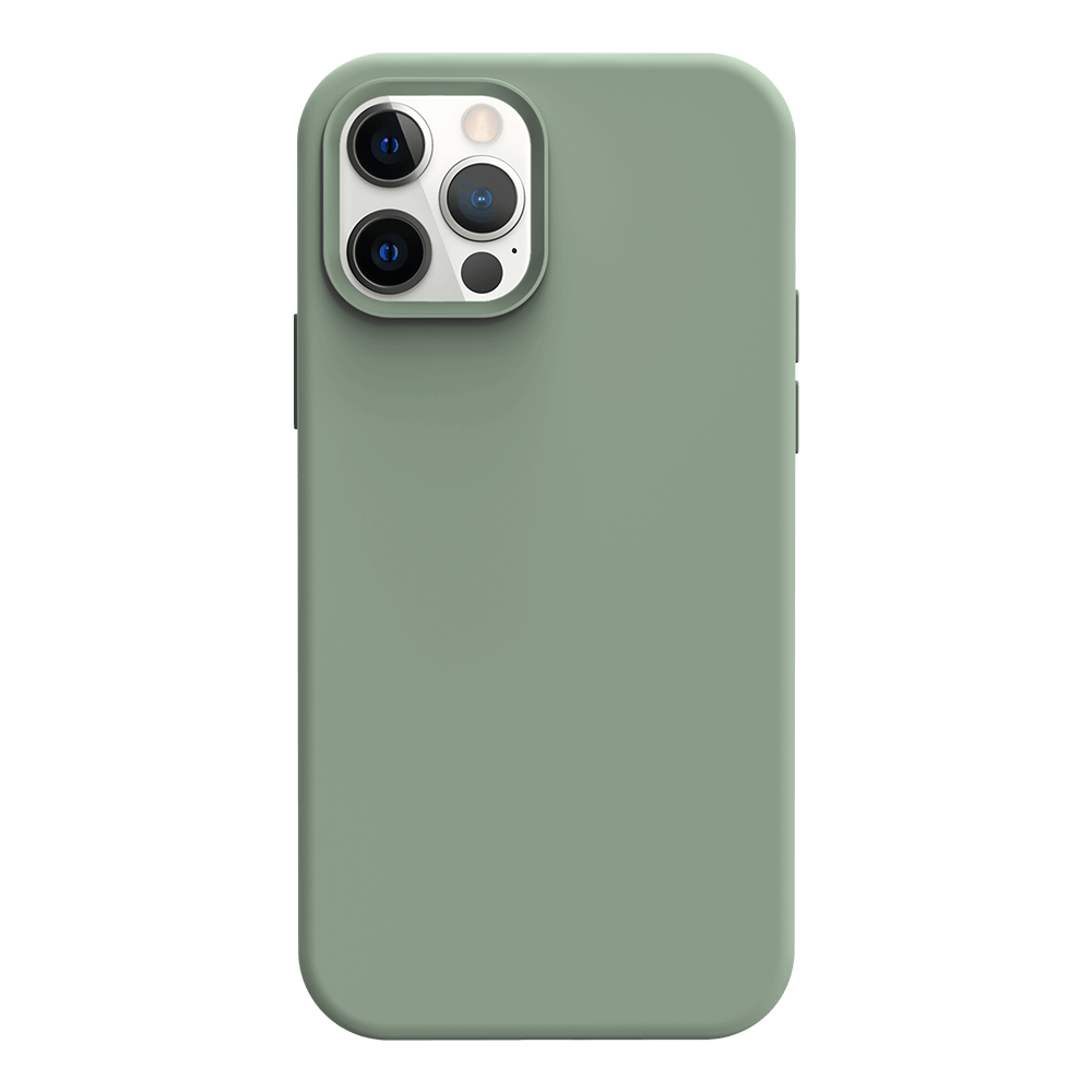 iPhone 12 Pro Max silicone case - calke green#color_calke green
