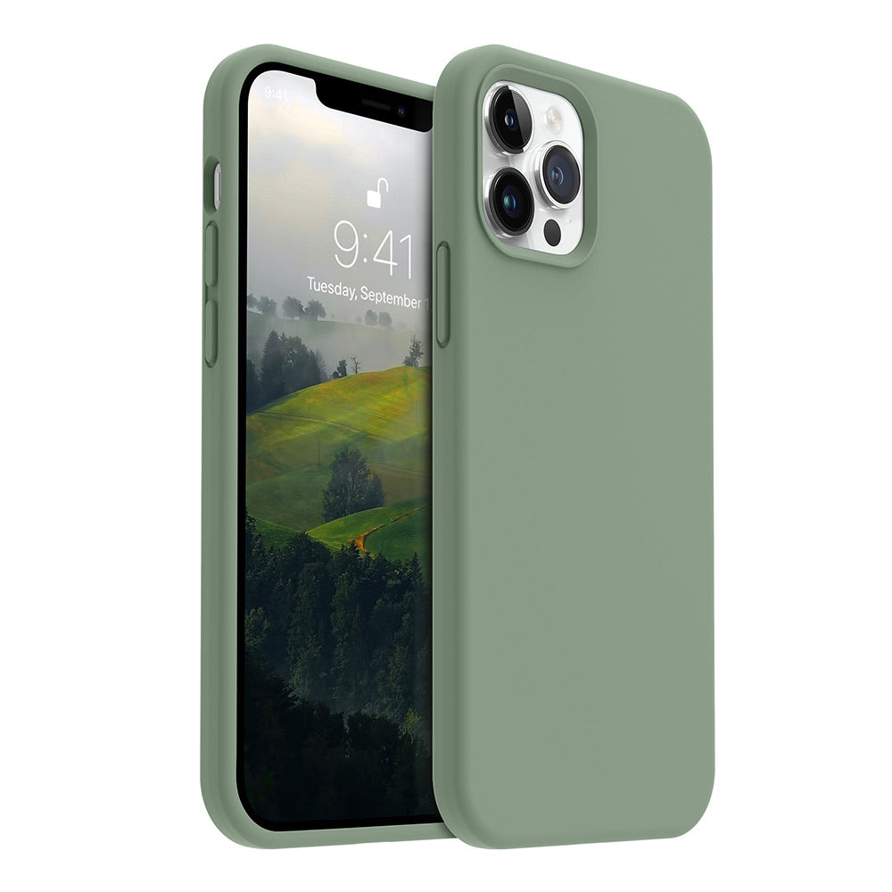 iPhone 12 Pro silicone case - calke green#color_calke green