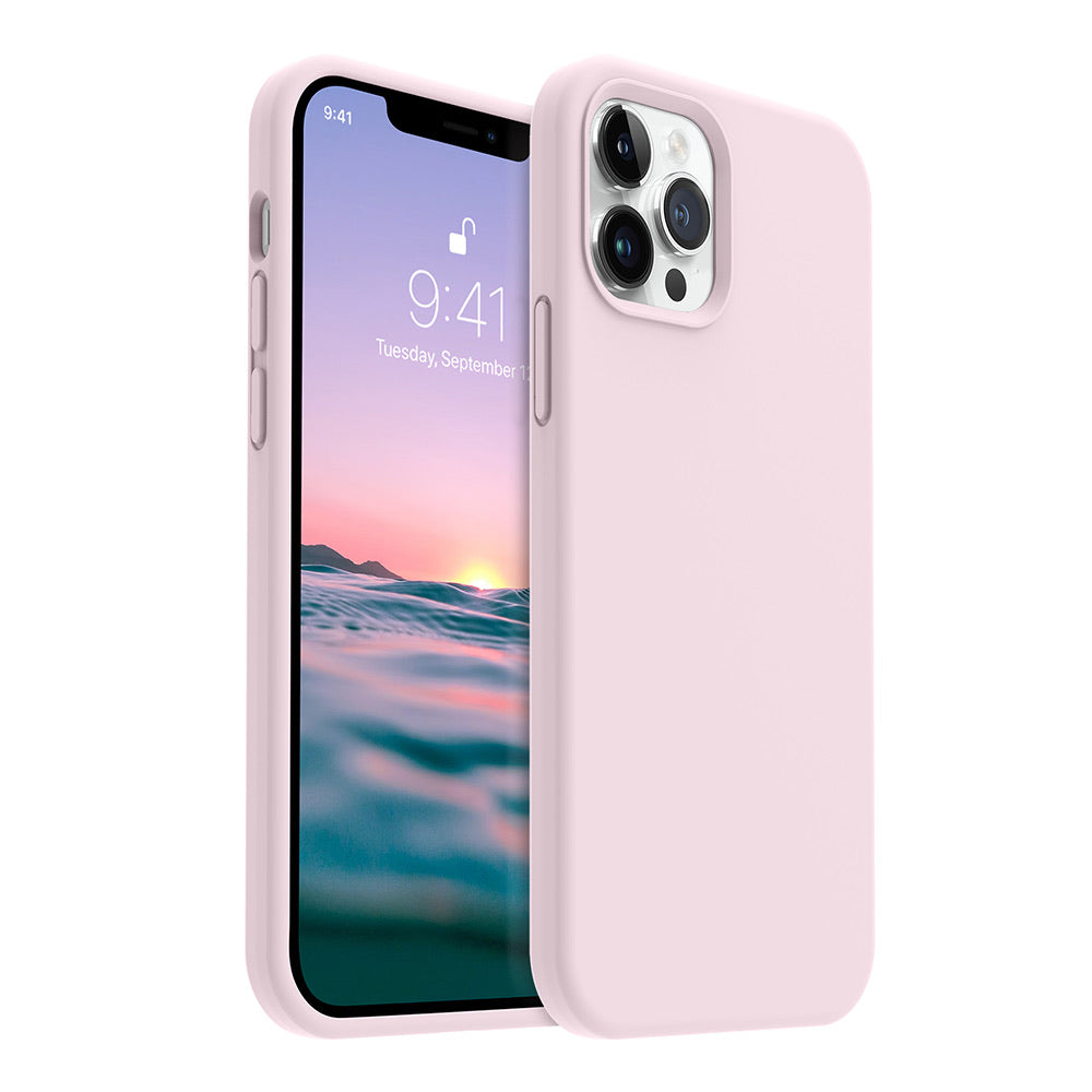 iPhone 12 Pro silicone case - ice pink#color_ice pink