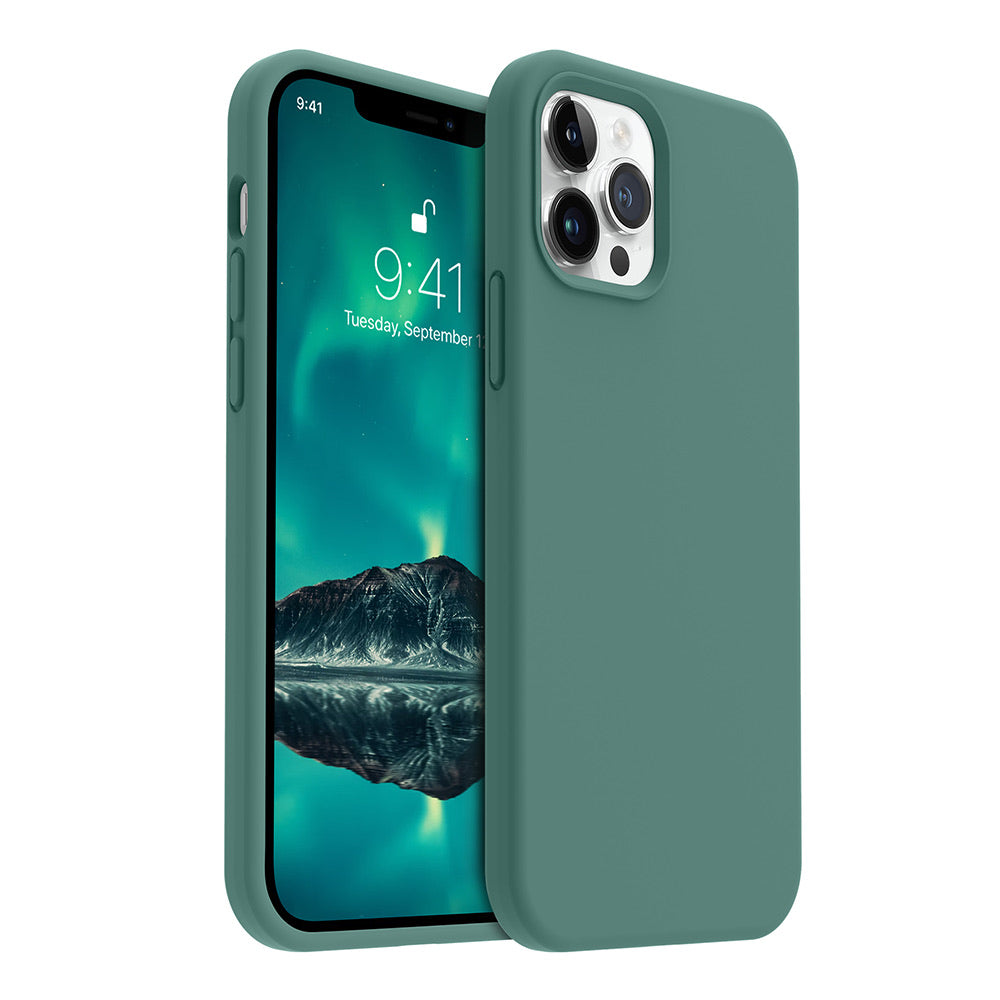 iPhone 12 Pro silicone case - pine green#color_pine green