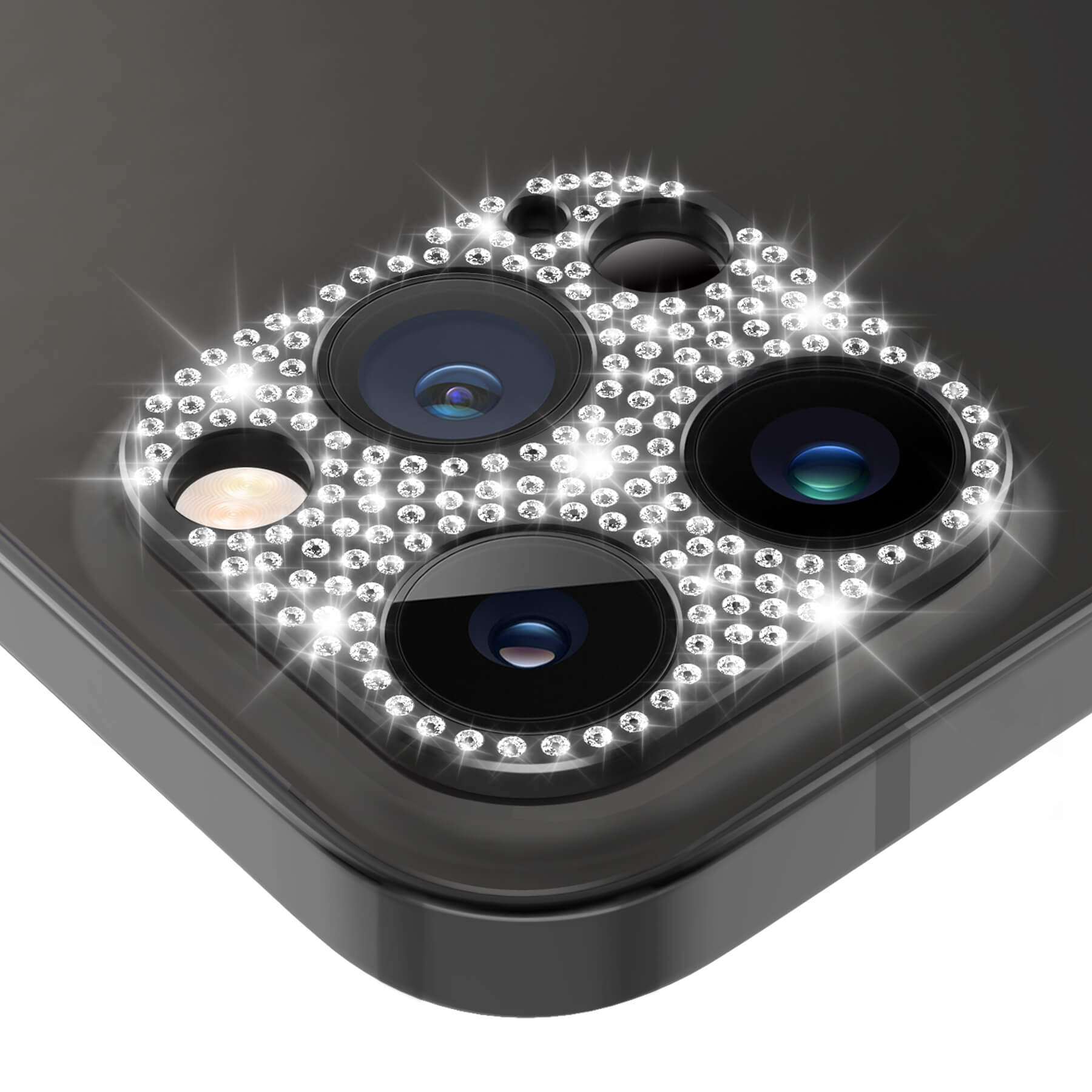 iPhone 13 Pro Max camera lens protector - diamond black