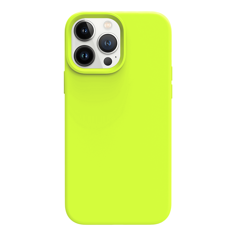 iPhone 13 Pro Max silicone case - fluorescent yellow#color_fluorescent yellow