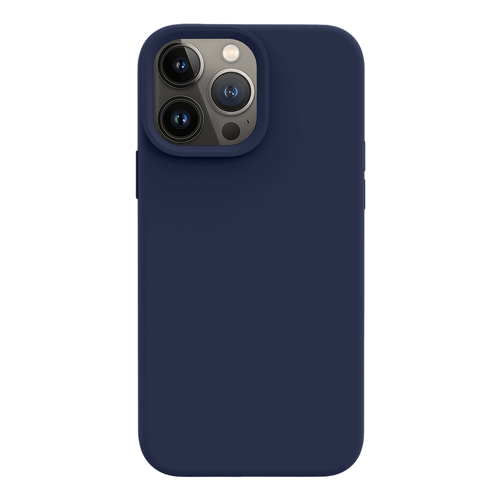 iPhone 13 Pro silicone case - navy blue#color_navy blue