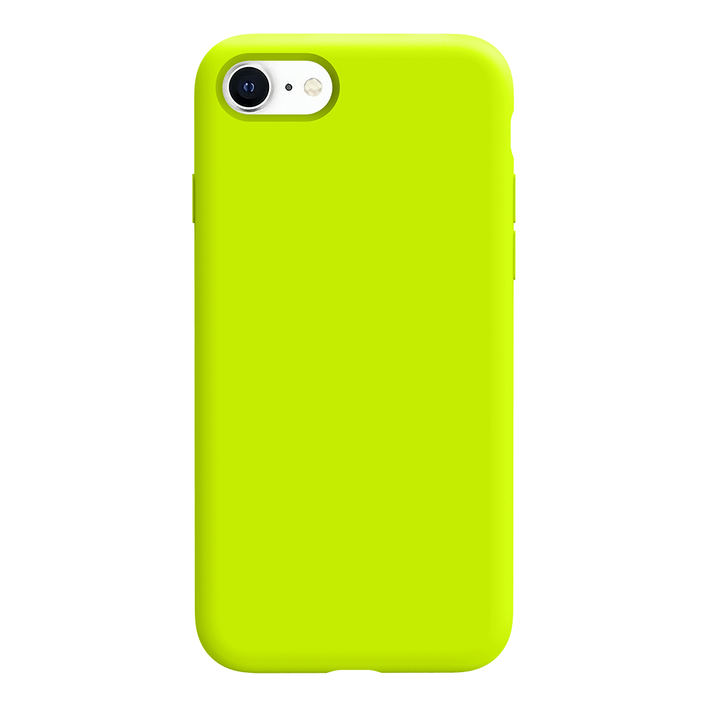 iPhone SE 2022 silicone case - neon yellow