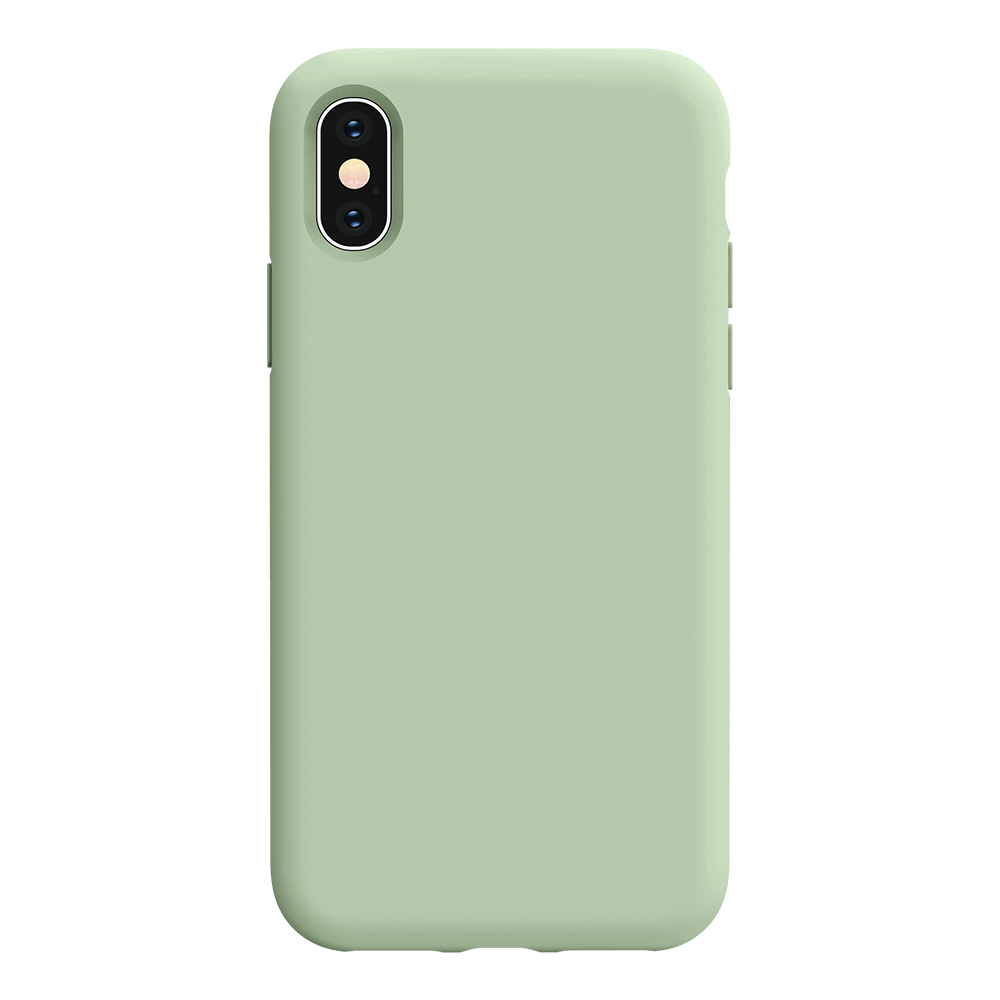 iPhone XS Max silicone case - pale green#color_pale green