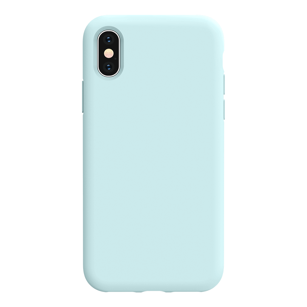 iPhone X silicone case - mint green#color_mint green