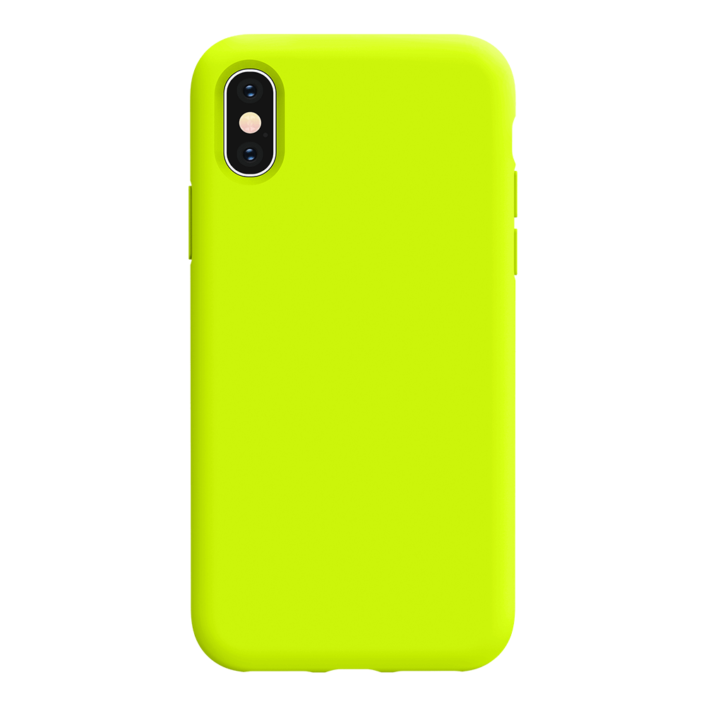 iPhone X silicone case - fluorescent yellow#color_fluorescent yellow