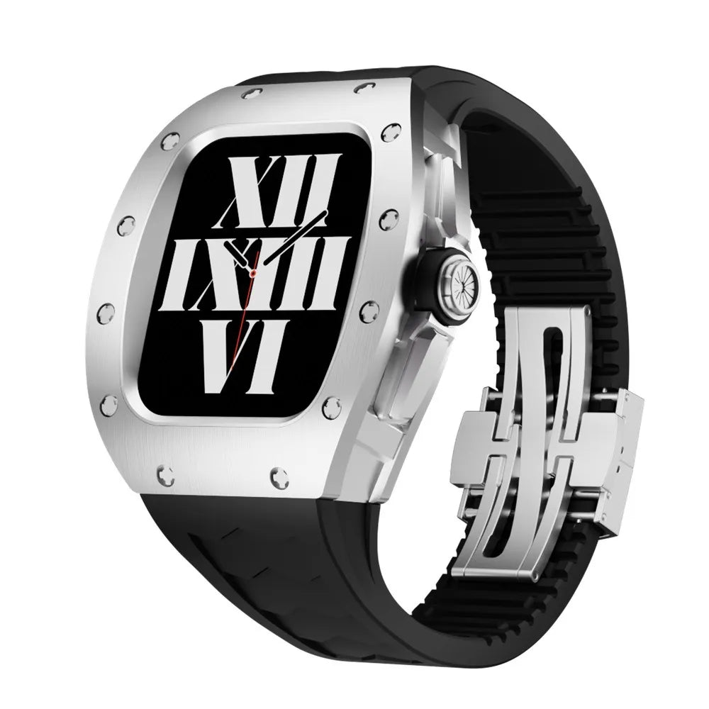 Richard titanium Apple Watch case retrofit kit - black#color_black