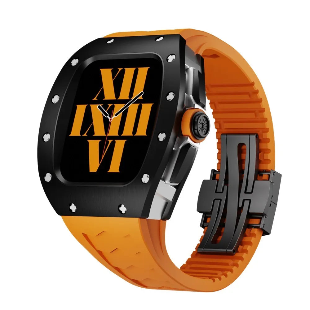 Richard titanium Apple Watch case retrofit kit - orange#color_orange