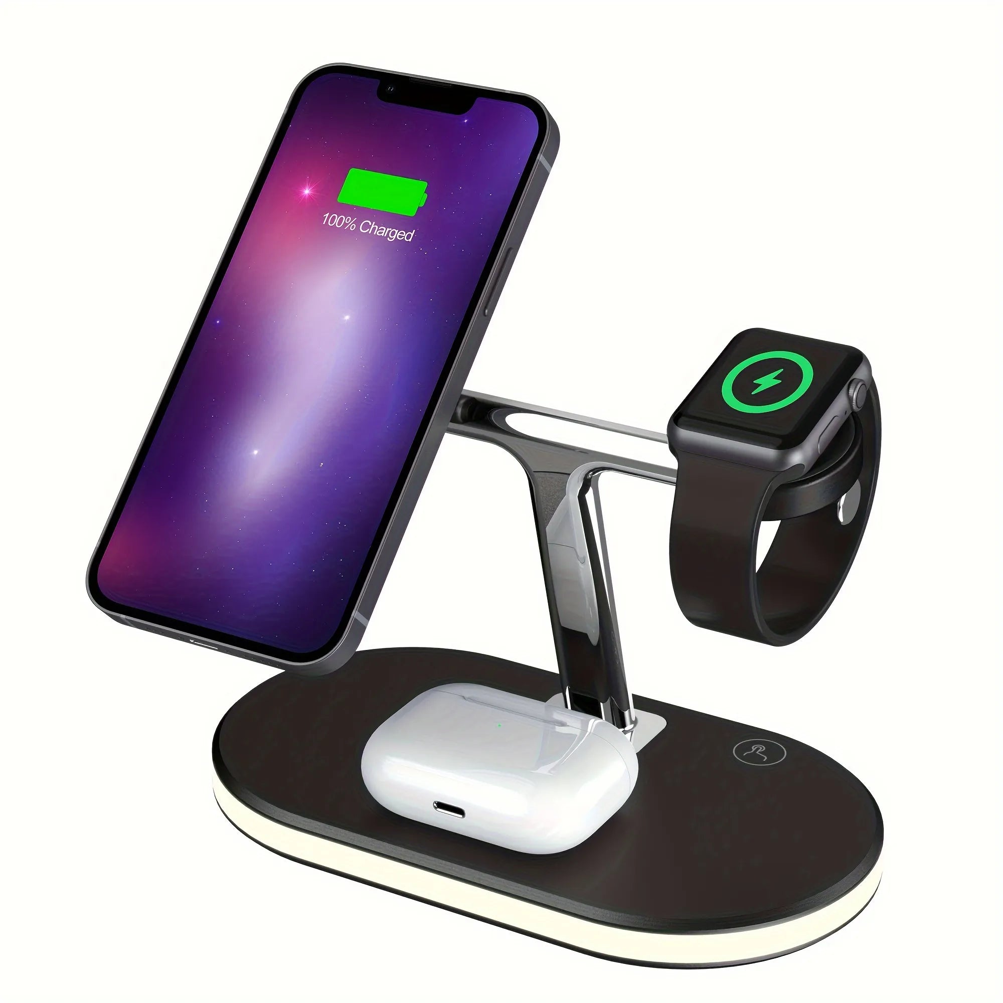 3-in-1 Magnetic Wireless Charging Station black
