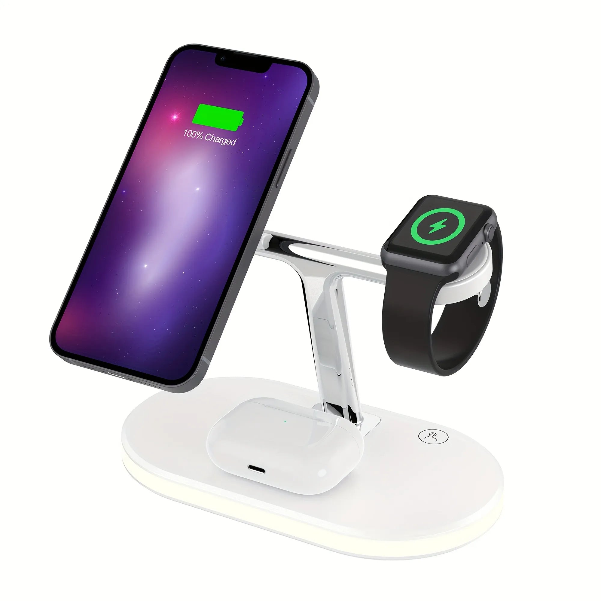 3-in-1 Magnetic Wireless Charging Station white