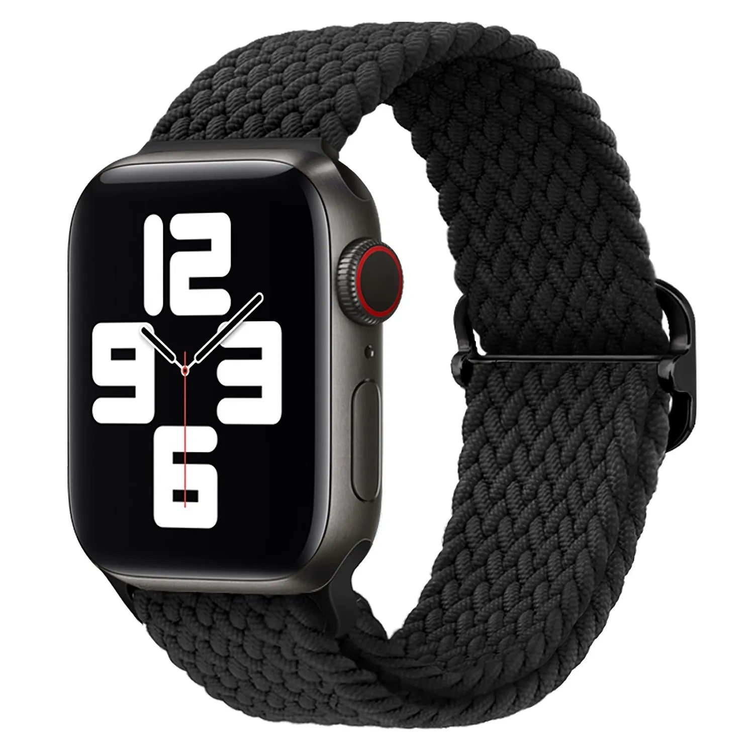 Adjustable Apple Watch Braided Loop#color_black