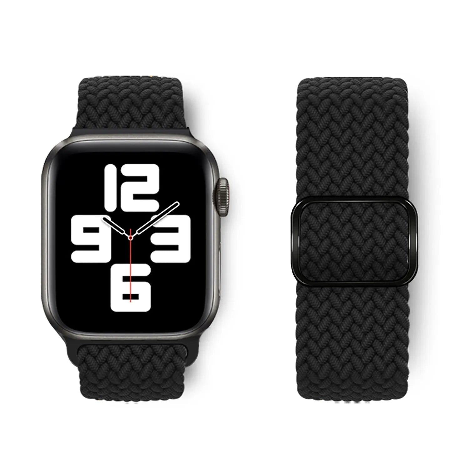 Adjustable Apple Watch Braided Loop#color_black