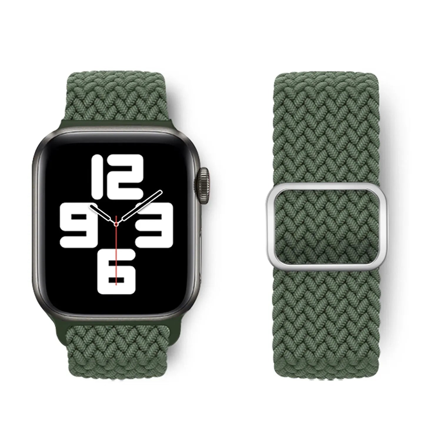 Adjustable Apple Watch Braided Loop#color_green