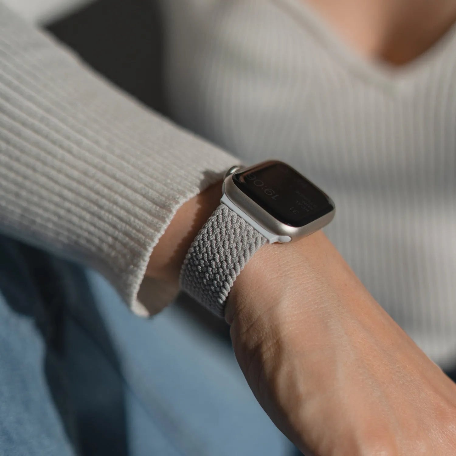 Adjustable Apple Watch Braided Loop#color_gray