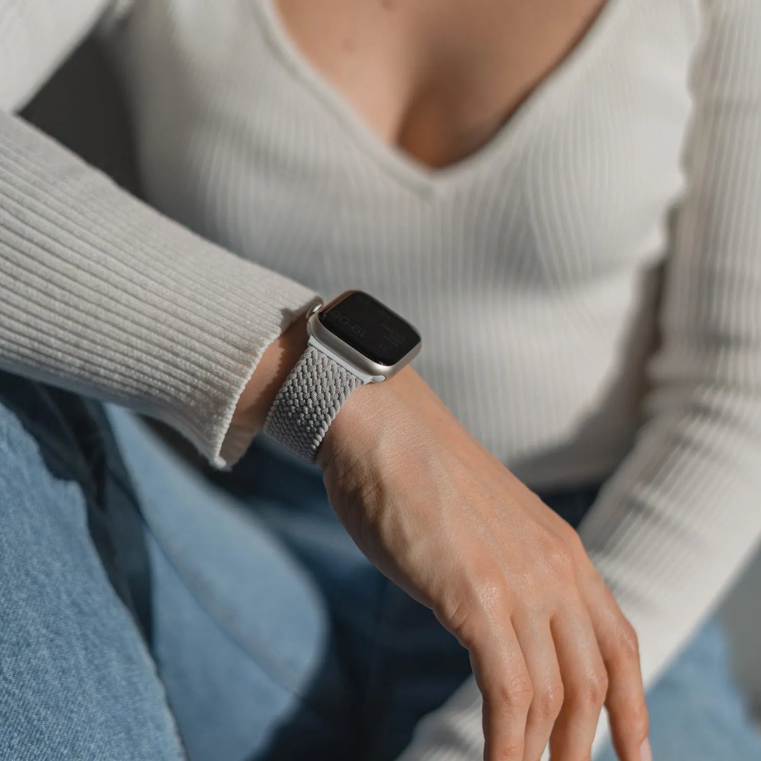 Adjustable Apple Watch Braided Loop#color_gray