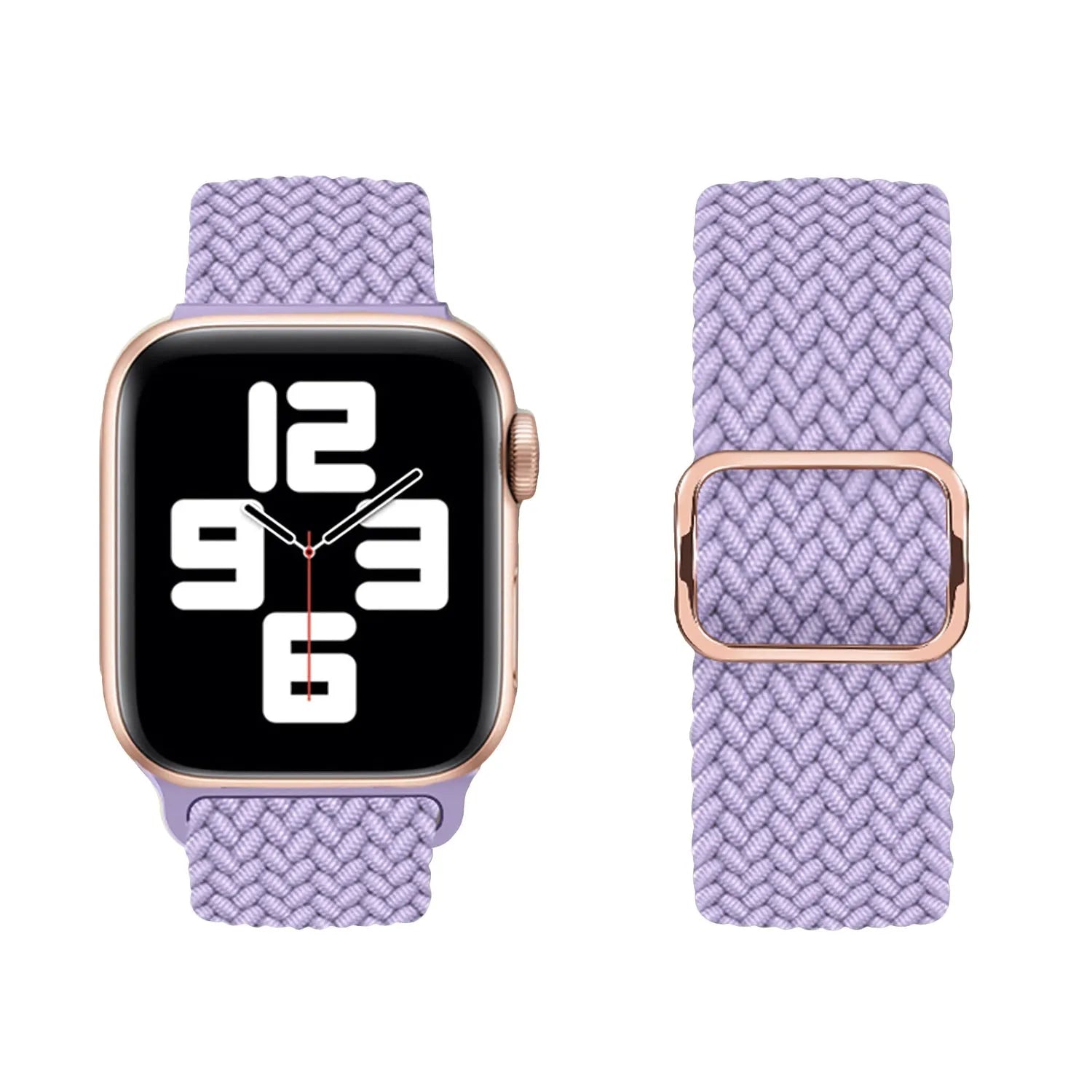 Adjustable Apple Watch Braided Loop#color_light purple